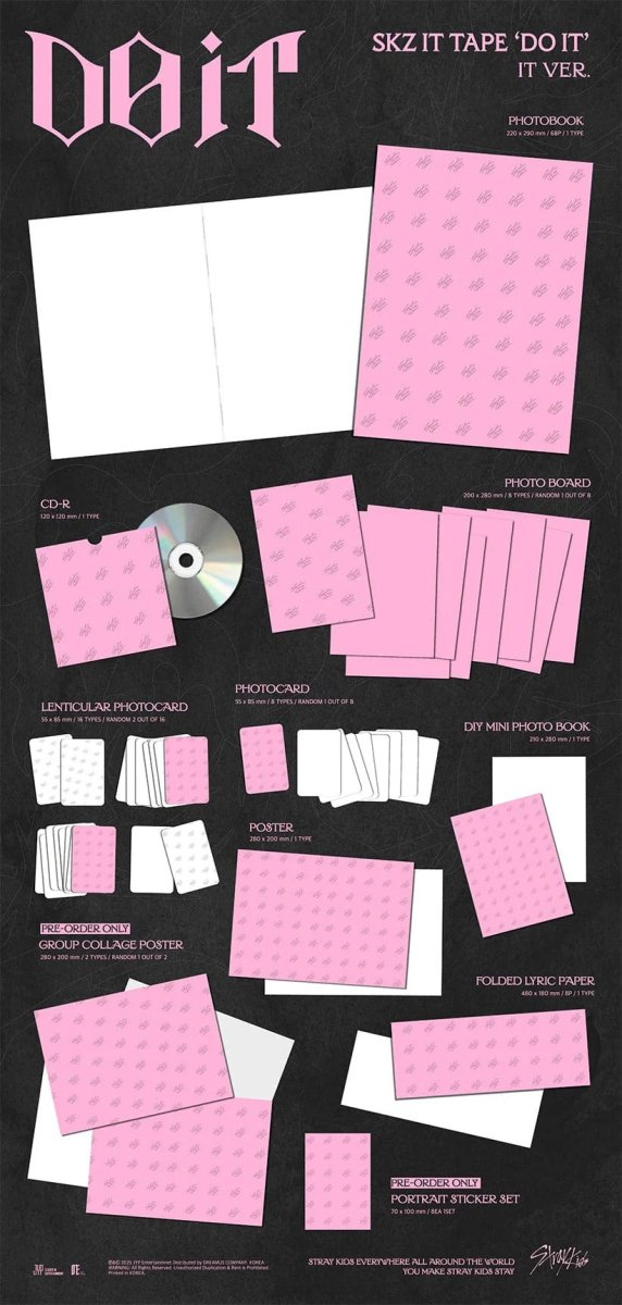 Album – (distintas POBs disponibles) Stray Kids - SKZ IT TAPE 'DO IT' (IT VER.) (Standard VER.) | JYP entertainment | K - Boo