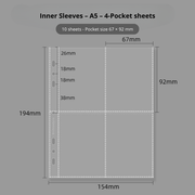Binder – A5 4 - Pocket Binder / Album Sheets for Photocards – 10 Pack | Ringnote | K - Boo