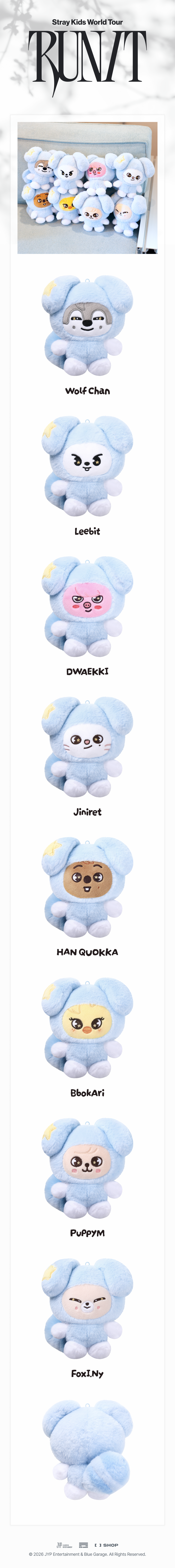 STRAY KIDS 2026 World Tour RUN IT SKZOO Plush in TASY detalle | K-BOO