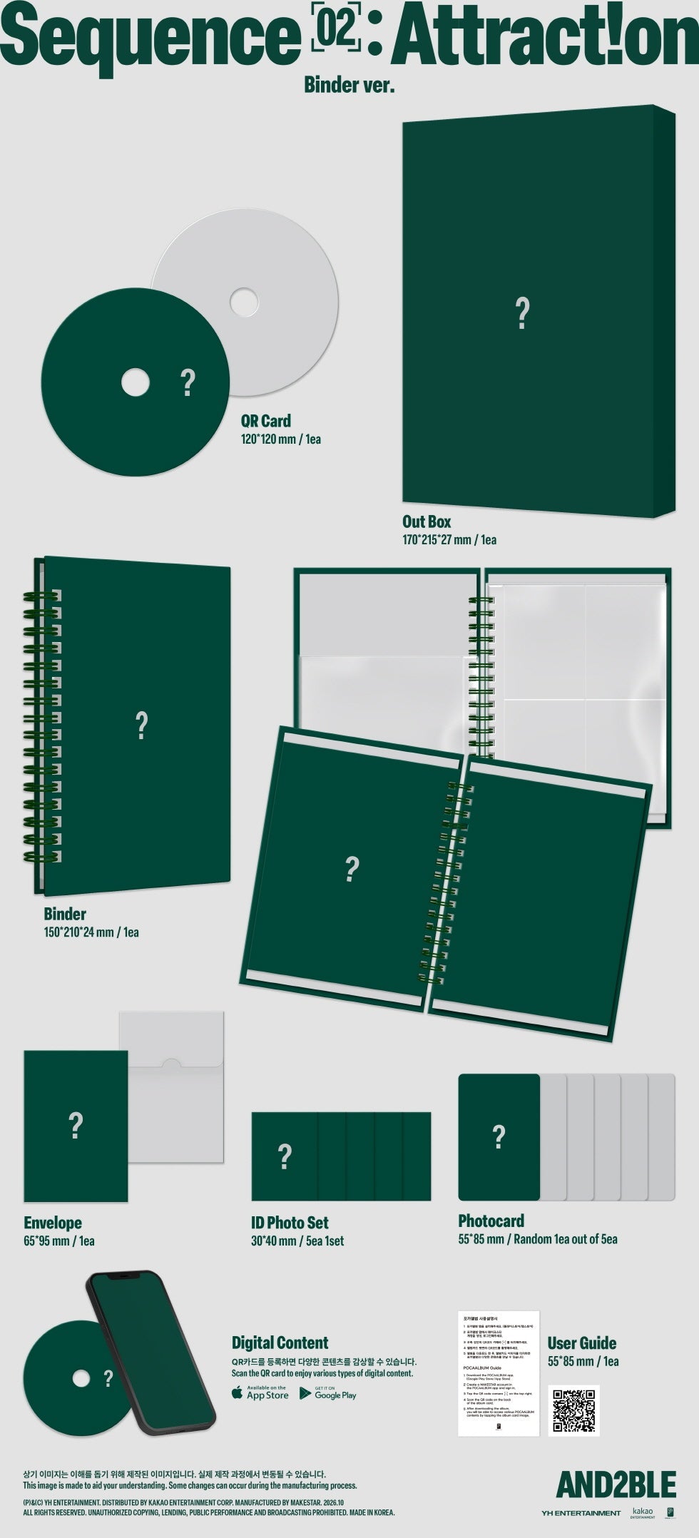 AND2BLE 2nd Mini Album [Sequence 02: Attraction] (Binder Ver.) | K-BOO