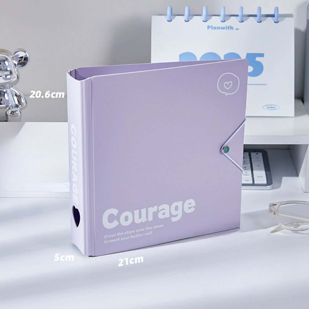 Álbum / binder A5 para Photocards Kpop COURAGE – 4 Compartimentos por Hoja