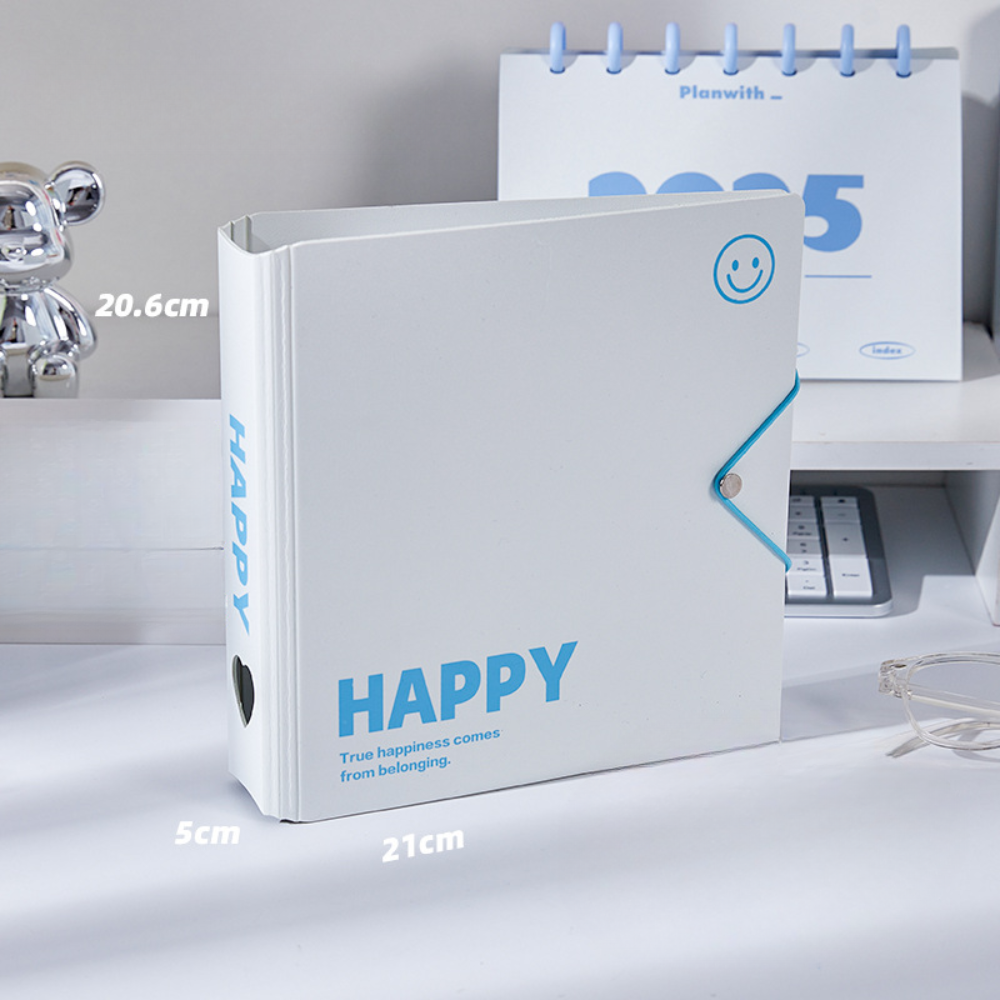 Álbum / binder A5 para Photocards Kpop HAPPY – 4 Compartimentos por Hoja
