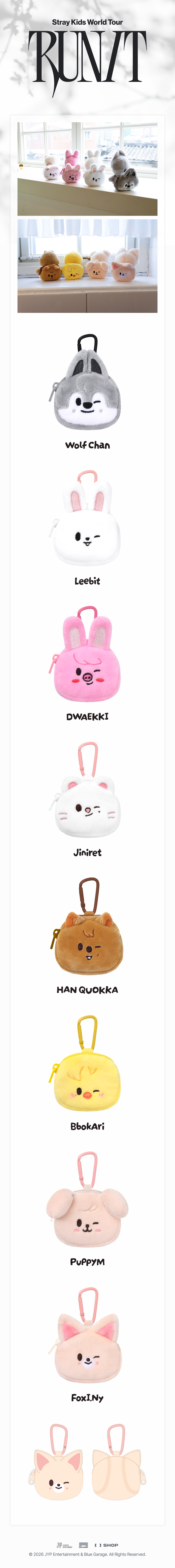 STRAY KIDS 2026 World Tour RUN IT SKZOO Mini Backpack Keyring detalle | K-BOO