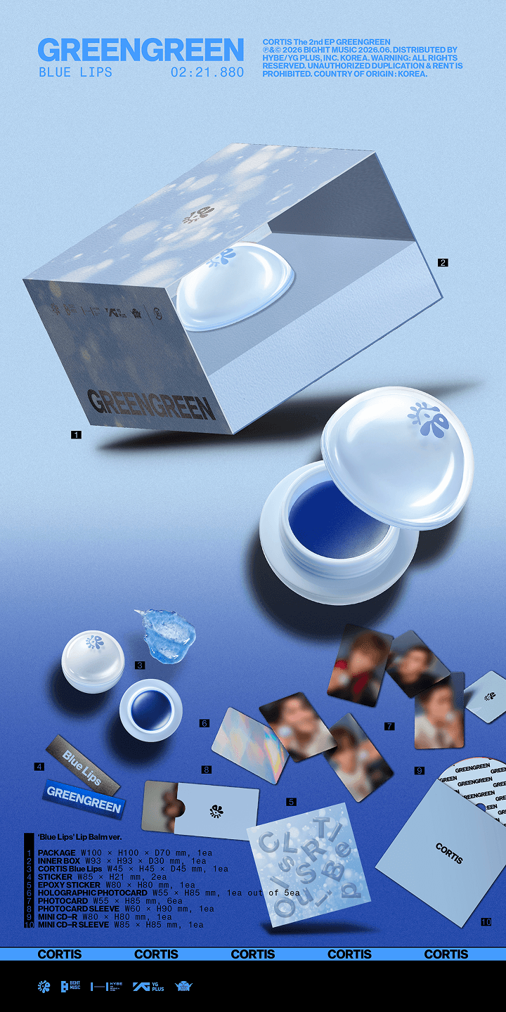 CORTIS - The 2nd EP [GREENGREEN] (Blue Lips Lip Balm Ver.) kpop — K-BOO