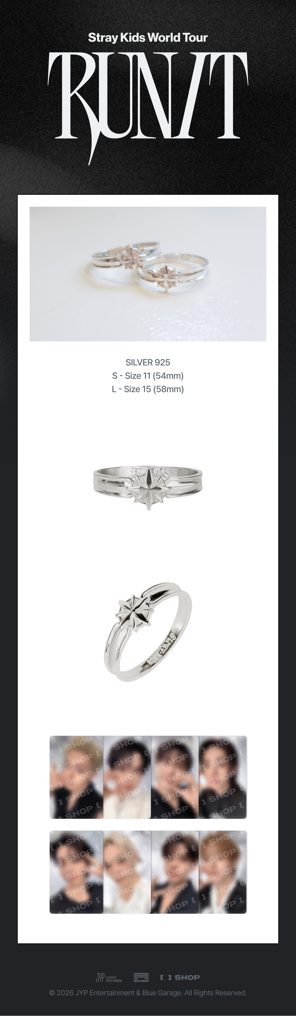 STRAY KIDS 2026 World Tour RUN IT Ring detalle | K-BOO