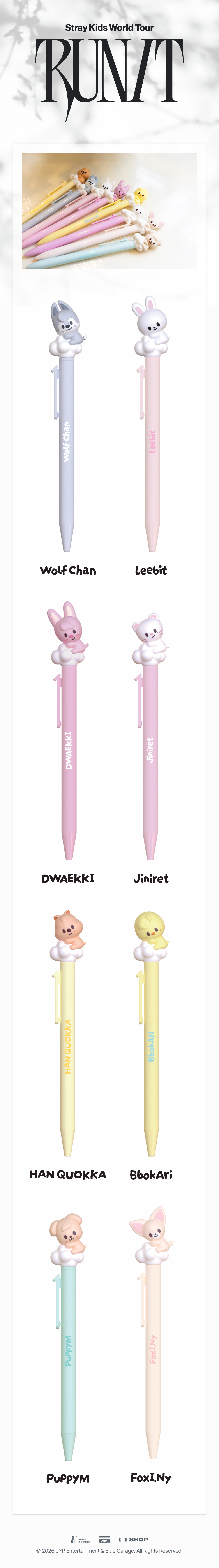 STRAY KIDS 2026 World Tour RUN IT SKZOO Figure Pen detalle | K-BOO
