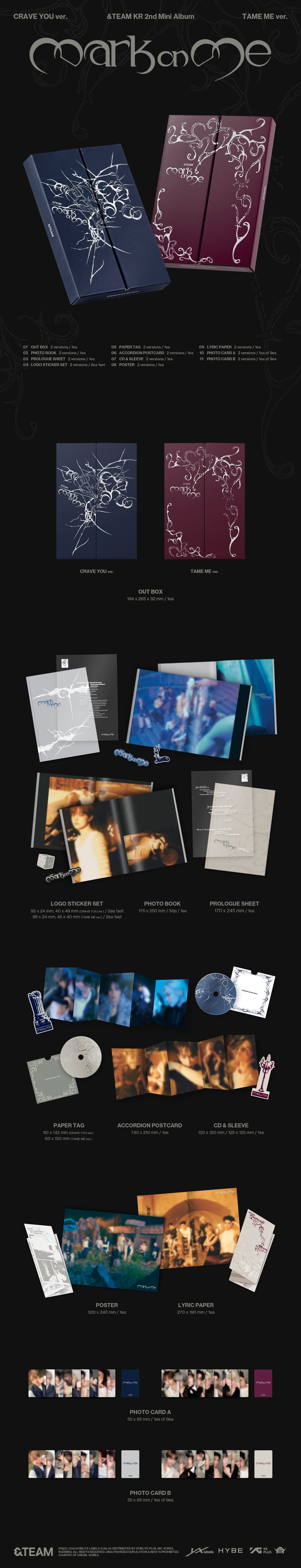 &TEAM Mark on Me contenido del álbum | K-BOO