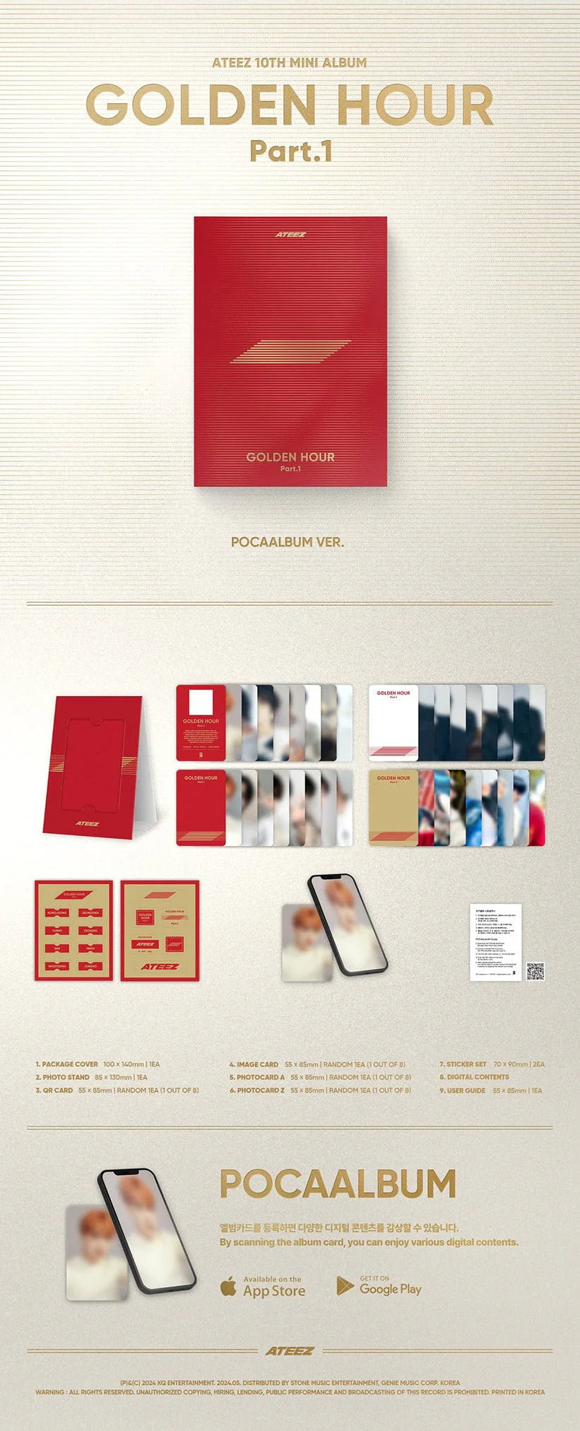 ATEEZ - 10. Mini Album [GOLDEN HOUR : Part.1] (POCA-Version)