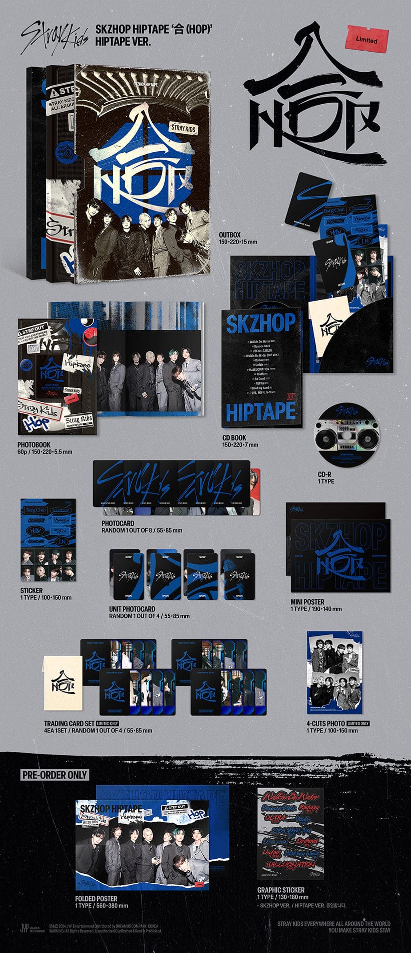Stray Kids - Skzhop HIPTAPE ‘合 (HOP)’ (HIPTAPE VER.) (Limited ver.)
