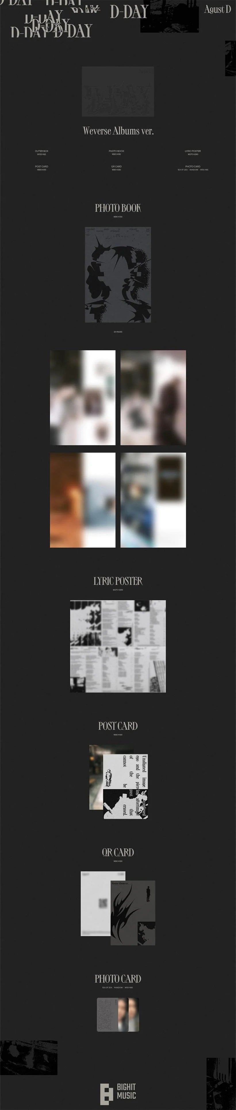 SUGA (BTS) - 1° Album da solista [D-DAY] (Weverse Ver.)