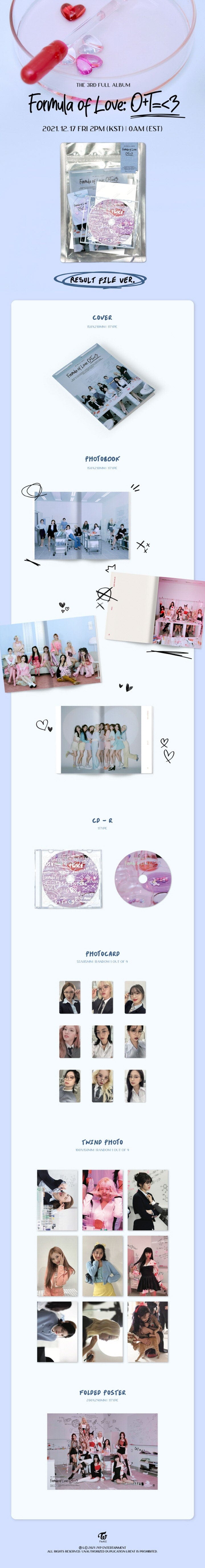 TWICE – 3rd Full Album ‘Formula of Love: O+T=<3’ (Result File ver.)
