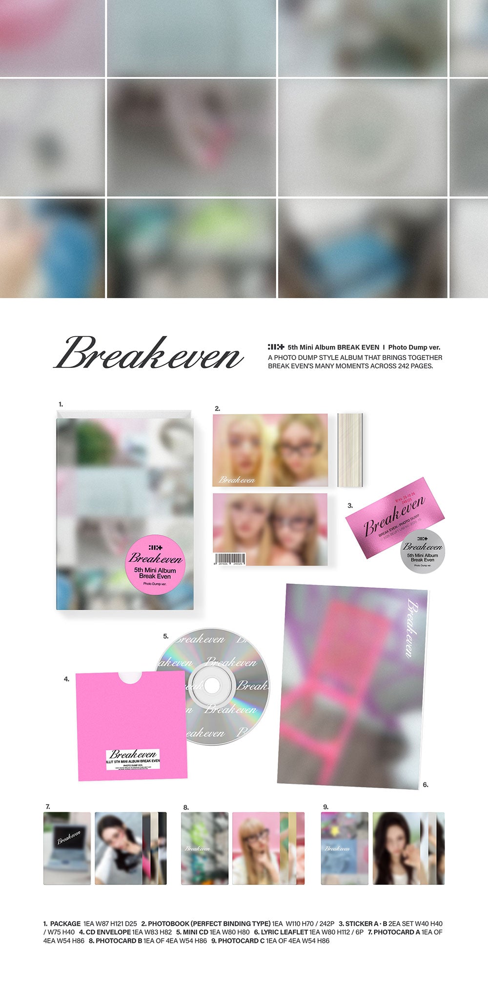 ILLIT 5th Mini Album [BREAK EVEN] (Photo Dump Ver.) | K-BOO