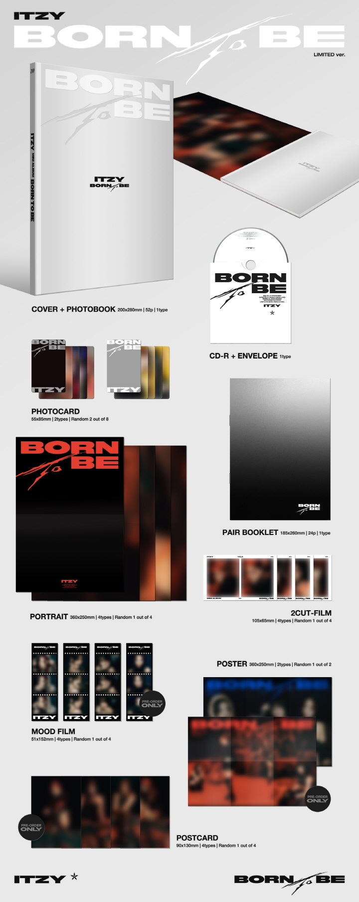 ITZY - 8th Mini Album [BORN TO BE] (Limited Ver.)