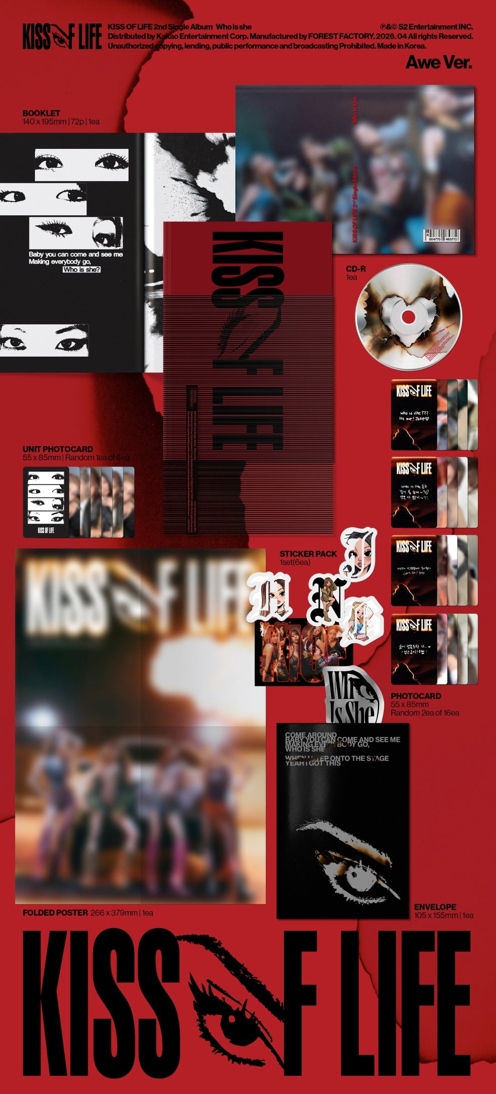 KISS OF LIFE - WHO IS SHE 2nd Single Album (AWE Ver.)