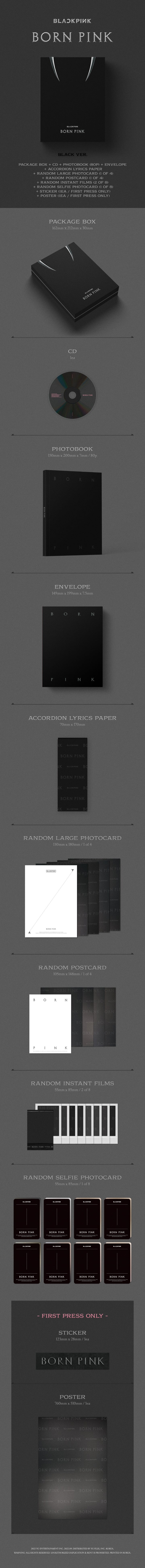 BLACKPINK (BP) – 2nd Album ‘BORN PINK’ Standard / Box Set (Pink/Black/Gray ver.) kpop — K-BOO