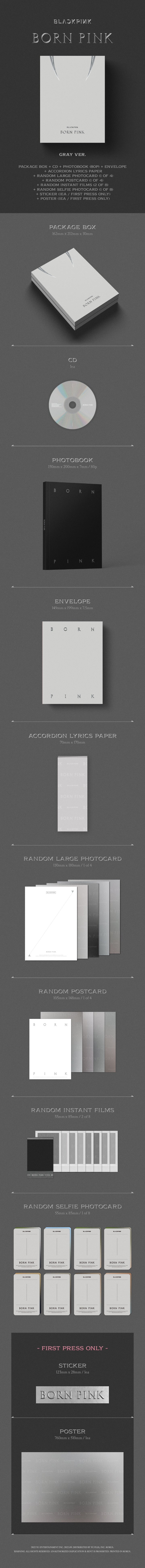 BLACKPINK (BP) – 2nd Album ‘BORN PINK’ Standard / Box Set (Pink/Black/Gray ver.) kpop — K-BOO
