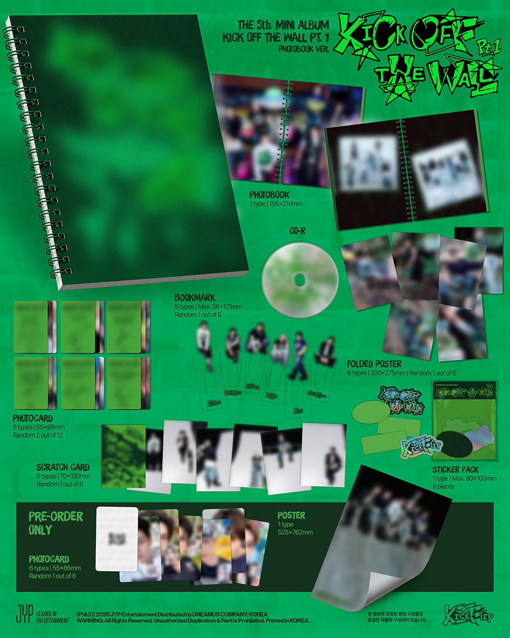 KickFlip KICK OFF THE WALL Pt.1 Photobook Ver. inclusiones | K-BOO