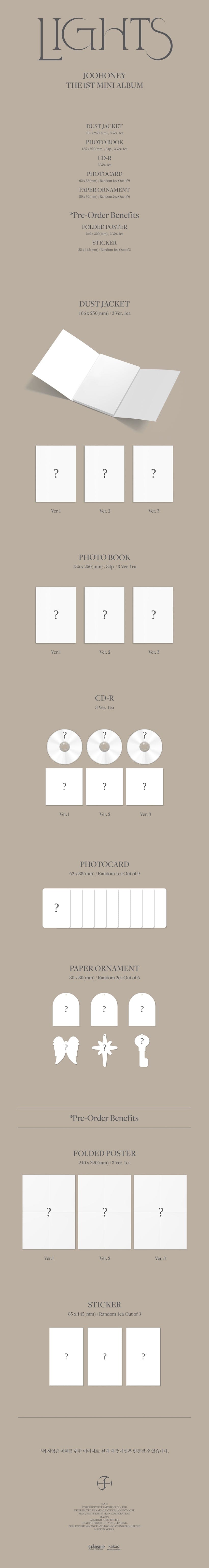 JOOHONEY (MONSTA X) - LIGHTS 1st Mini Album | K-BOO
