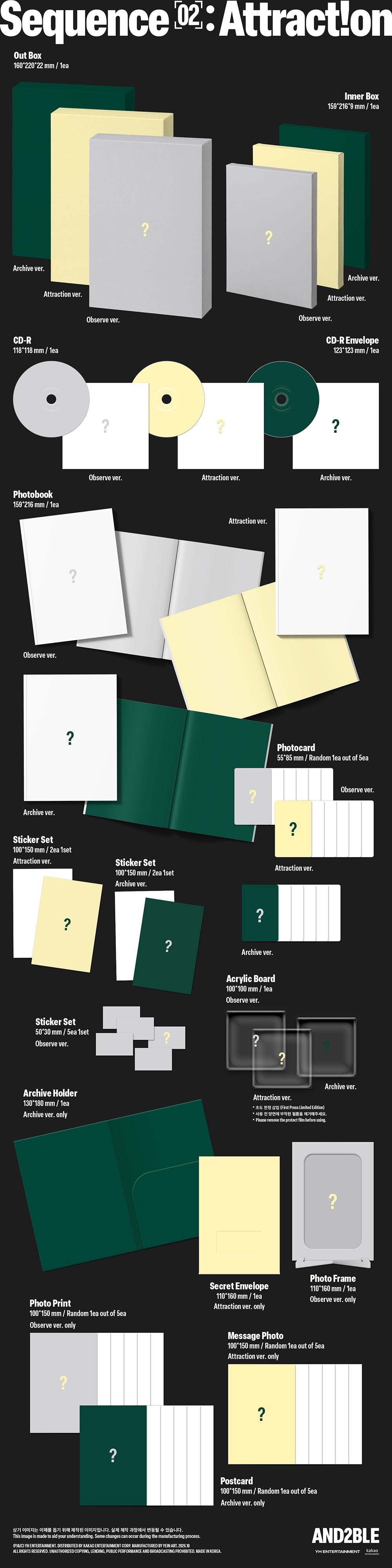 AND2BLE 2nd Mini Album [Sequence 02: Attraction] | K-BOO