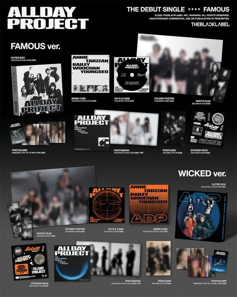 Album – ALLDAY PROJECT - The Debut Single 'FAMOUS' | The black label | K - Boo