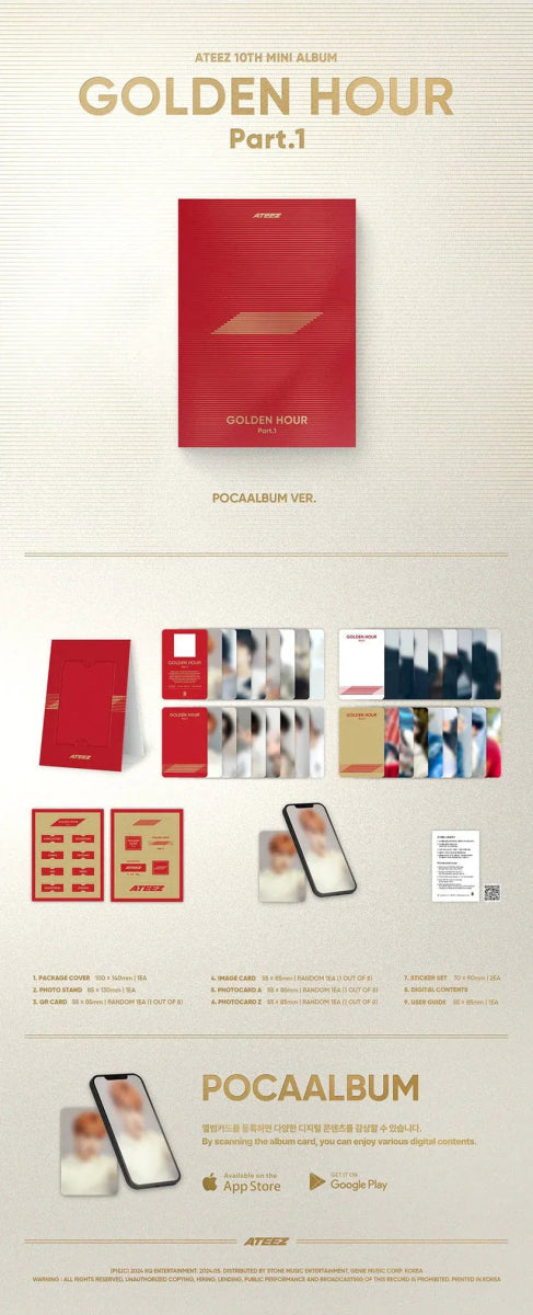 Album – ATEEZ - 10Th Mini album [GOLDEN HOUR : Part.1] (POCA Ver.) | KQ entertainment | K - Boo