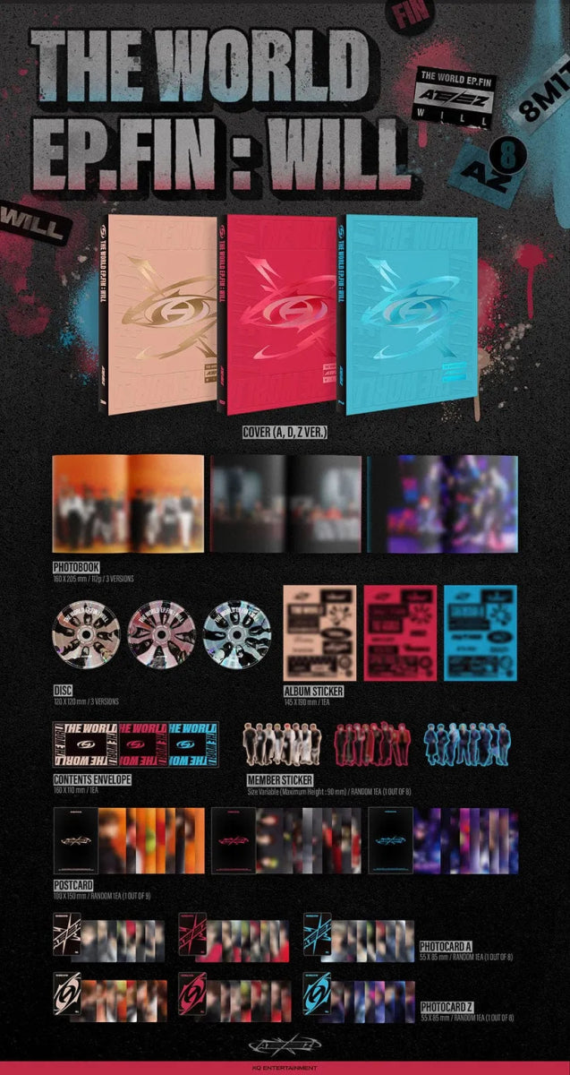 Album – ATEEZ - 2nd album [THE WORLD EP.FIN : WILL] | KQ entertainment | K - Boo