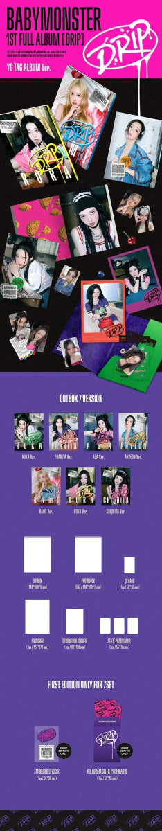 Album – BABYMONSTER - 1st Full Album [DRIP] (YG TAG ALBUM Ver.) | YG entretainment | K - Boo