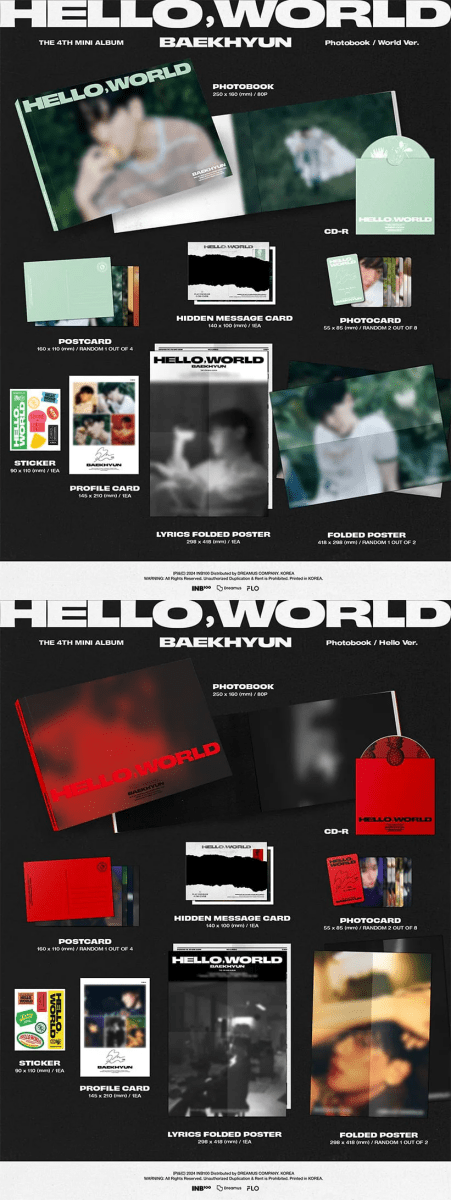 Album – BAEKHYUN (EXO) - 4th Mini Album HELLO, WORLD (Photobook ver.) | SM entertainment | K - Boo