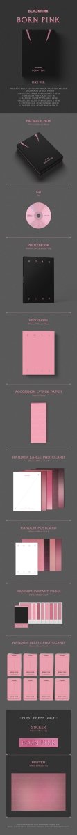 Album – BLACKPINK (BP) – 2nd Album ‘BORN PINK’ [Standard / Box Set] (Pink/Black/Gray ver.) | YG Entertainment | K - Boo