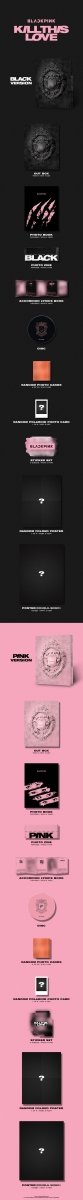 Album – BLACKPINK (BP) – 2nd Mini Album ‘KILL THIS LOVE’ (Pink/Black ver.) | YG Entertainment | K - Boo