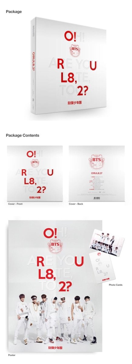 Album – BTS - 1st Mini album [O!RUL8.2] | Big hit | K - Boo