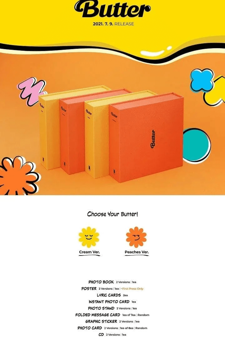 Album – BTS - 2nd single album [Butter] | Big hit | K - Boo