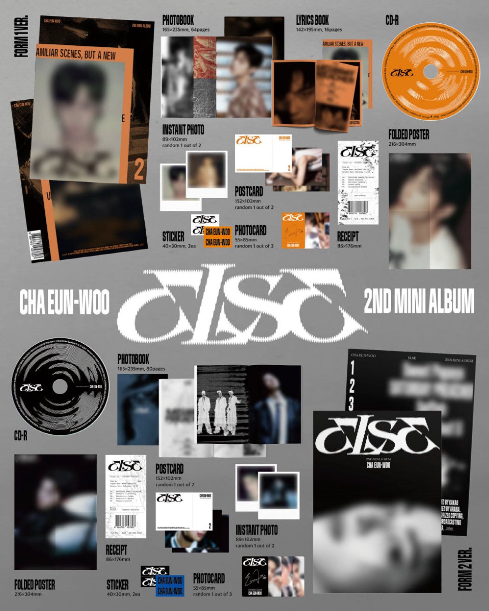 Album – Cha Eun - woo (ASTRO) – 2nd Mini Album ‘ELSE’ (FORM 1/FORM 2) | Fantagio Entertainment | K - Boo