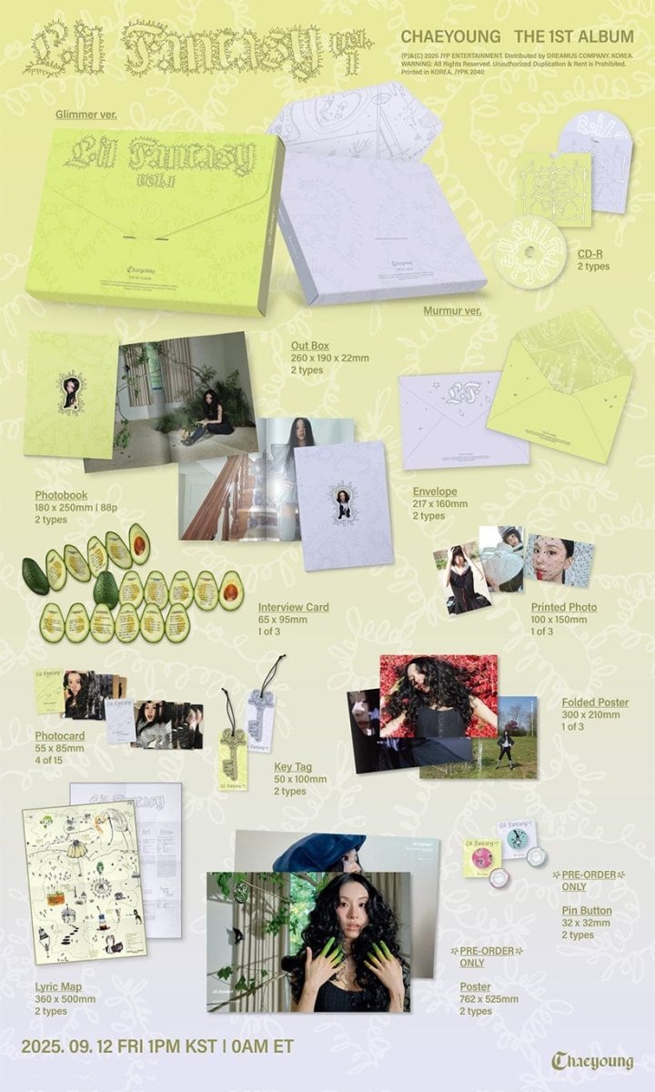 Album – Chaeyoung (TWICE) – 1st Album ‘LIL FANTASY vol.1’ (Glimmer ver. / Murmur ver.) | JYP entertainment | K - Boo