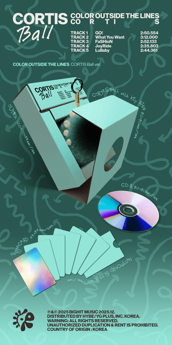 CORTIS The 1st EP COLOR OUTSIDE THE LINES (CORTIS Ball ver.) Album kpop — K-BOO