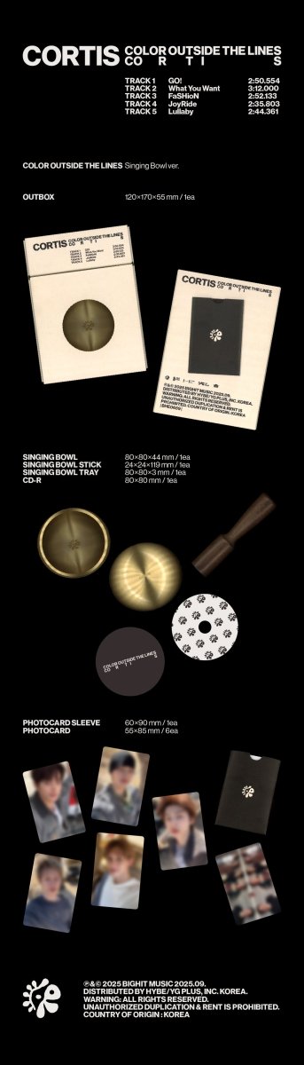CORTIS The 1st EP COLOR OUTSIDE THE LINES (Singing Bowl ver.) Album kpop — K-BOO