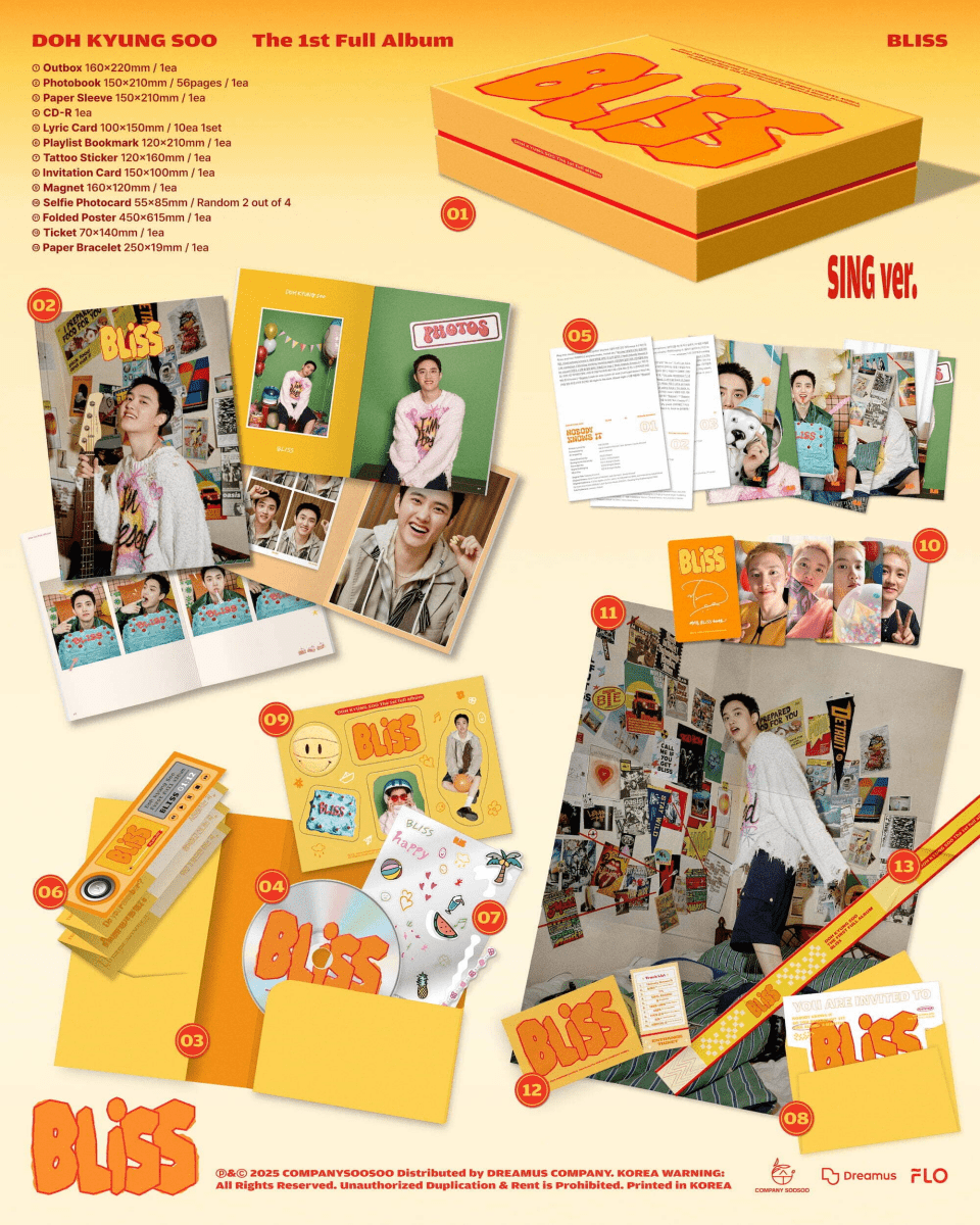 Album – DOH KYUNG SOO / D.O (EXO) - The 1st Full Album [BLISS] | SM entertainment | K - Boo