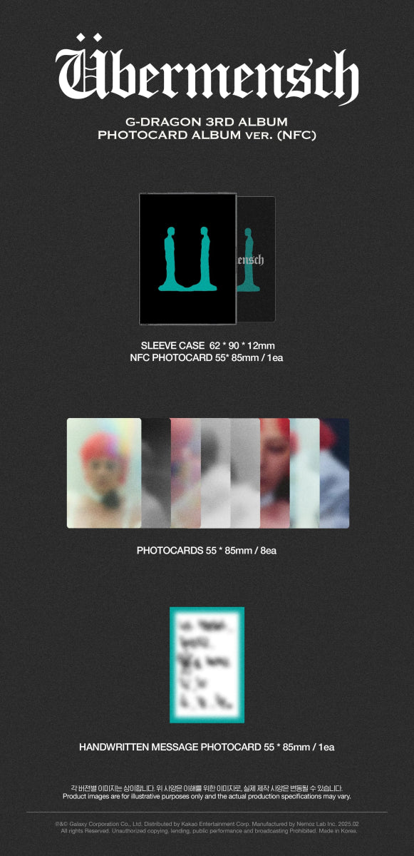 Album – G - DRAGON - 3rd mini album [Übermensch] (PHOTOCARD ALBUM ver.) | GALAXY Corp | K - Boo