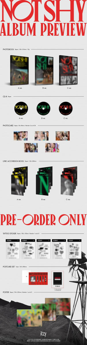 Album – ITZY - 3rd Mini album [NOT SHY] | JYP entertainment | K - Boo