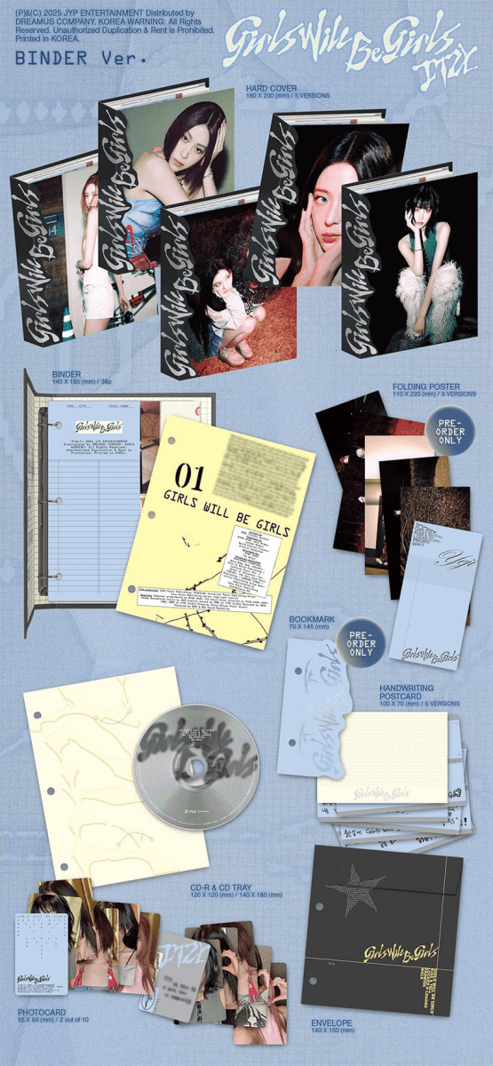 Album – ITZY - Girls Will Be Girls (Binder Ver.) | JYP entertainment | K - Boo
