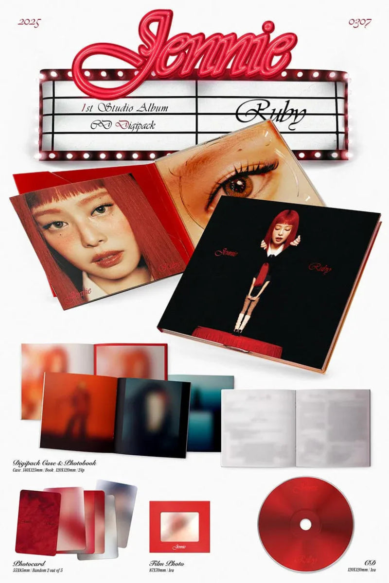 Jennie (Blackpink) - The 1st Studio Album [Ruby] (Digipack Ver.)