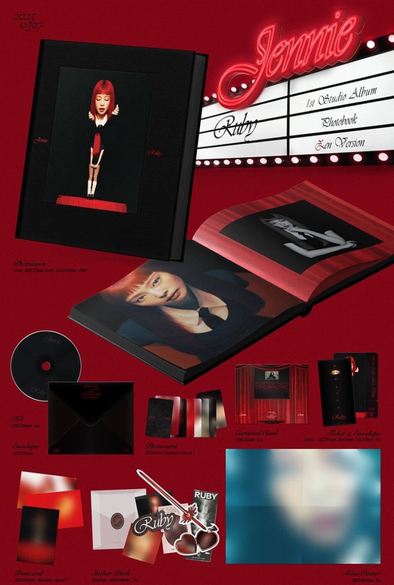 Album – Jennie (Blackpink) - The 1st Studio Album [Ruby] (Photobook – Zen Version) | YG entretainment | K - Boo