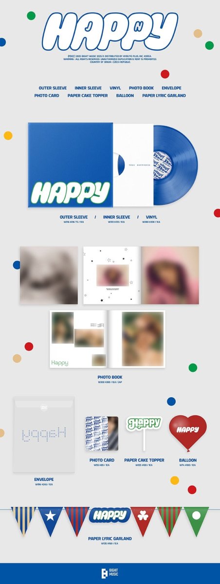 Album – JIN (BTS) - 1st Solo Album [HAPPY] (LP) | HYBE Co., Ltd. | K - Boo