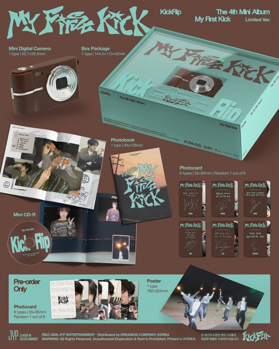 Album – KickFlip - 4th Mini Album My First Kick (LIMITED Ver.) | JYP entertainment | K - Boo