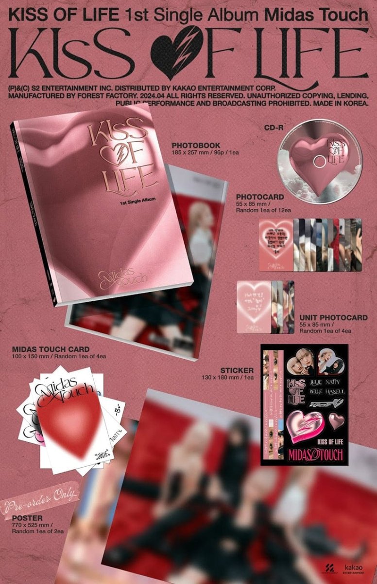 KISS OF LIFE - 1st Single Album Midas Touch kpop — K-BOO