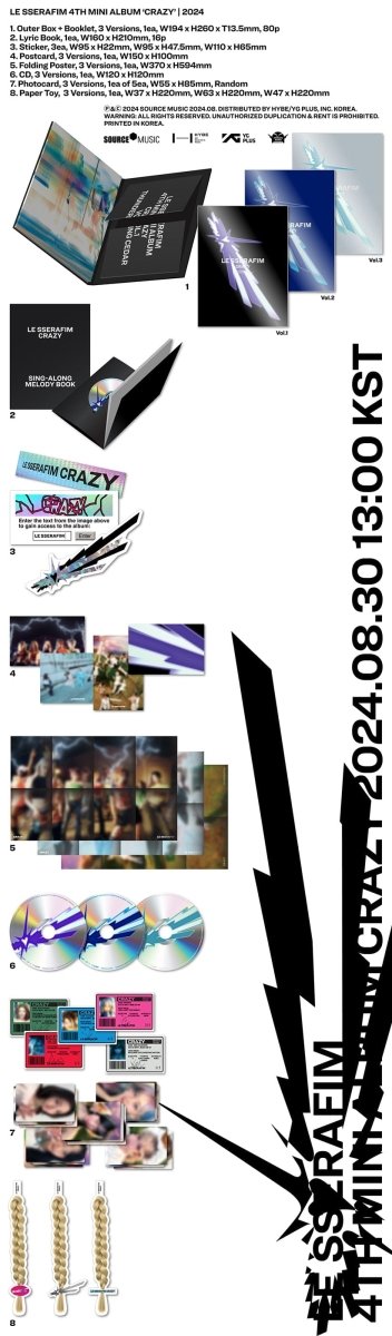 Album – Le Sserafim - 4th Mini album [CRAZY] | Source music | K - Boo