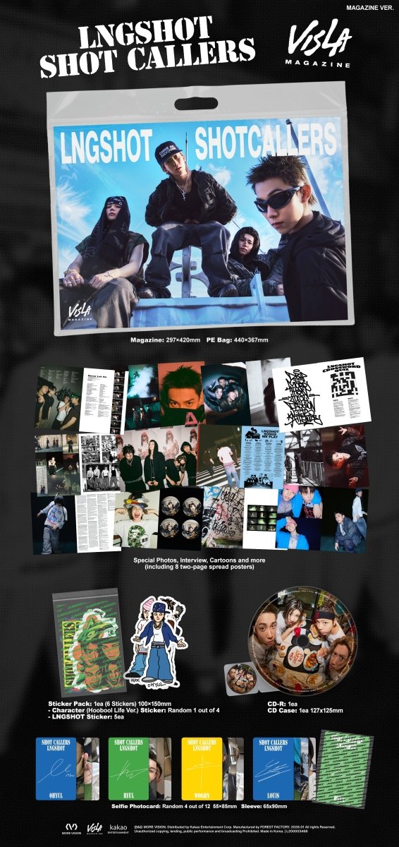 LNGSHOT LNGSHOT EP SHOT CALLERS (Magazine Ver.) Album kpop — K-BOO