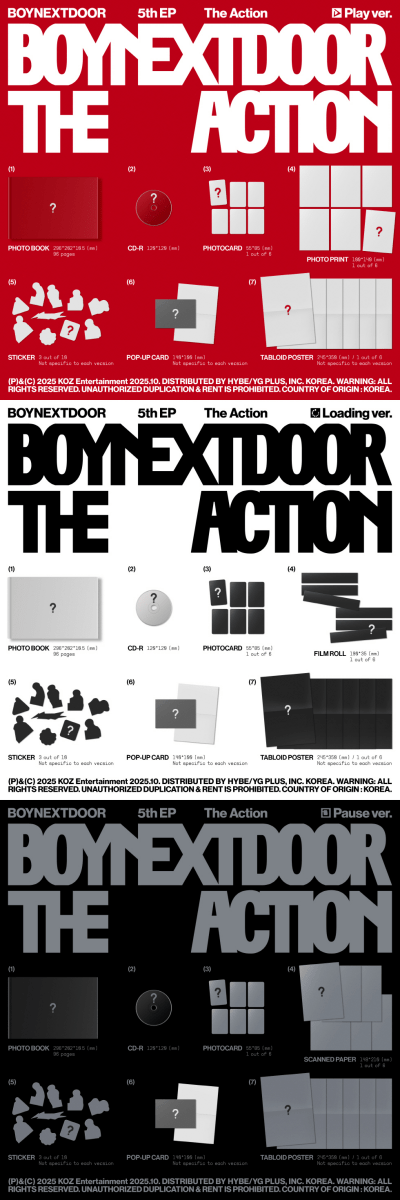 Album – (Makestar POB) BOYNEXTDOOR - 5th EP The Action | Koz entertainment | K - Boo