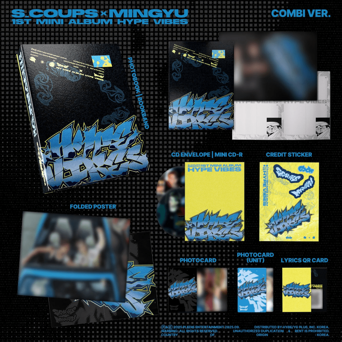 Album – (Makestar) S.COUPS X MINGYU (Seventeen) - 1st Mini Album ‘HYPE VIBES’ | Pledis entertainment | K - Boo