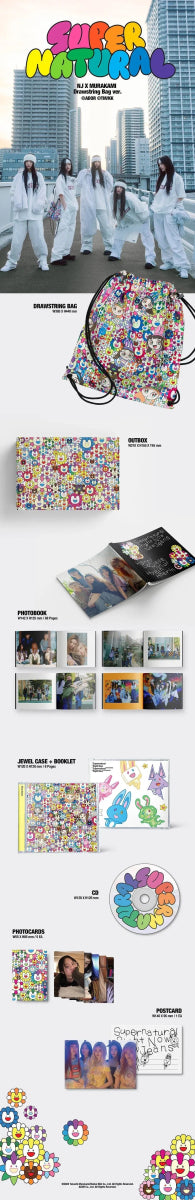 Album – NewJeans - Japan Double Single Album [Supernatural] (NJ X MURAKAMI Drawstring Bag Ver.) | ADOR | K - Boo